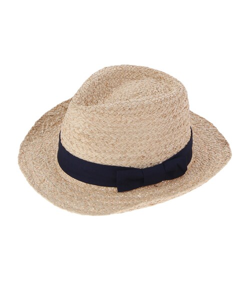 Ungrid（アングリッド）の「【Casual】ﾗﾌｨｱ中折れＨＡＴ（帽子・レディース・ブラウン/ベージュ・F）」の2枚目の写真