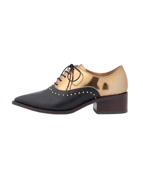 Ungrid（アングリッド）の「《sweet/andGIRL10月号掲載》【Men’s Like】ガラスコンビポインテッドシューズ（シューズ・レディース・ゴールド・S/M/L）」の11枚目の写真