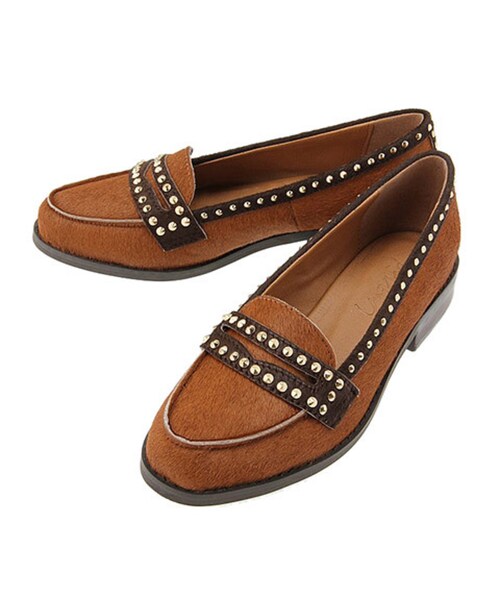 Ungrid（アングリッド）の「スタッズハラコシューズ（シューズ・レディース・ブラック/ブラウン/ミックス・L/M/S）」の2枚目の写真