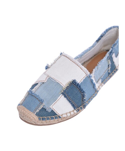 Ungrid（アングリッド）の「【Casual】パッチワークデニムフラットシューズ（シューズ・レディース・ブルー・S/M/L）」の6枚目の写真