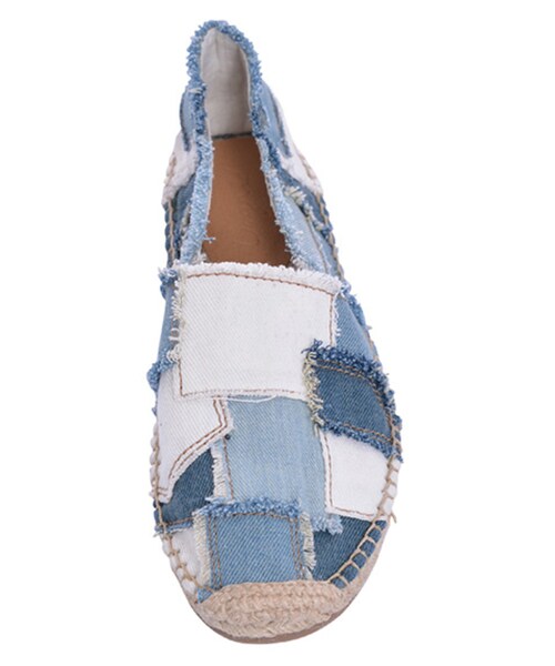 Ungrid（アングリッド）の「【Casual】パッチワークデニムフラットシューズ（シューズ・レディース・ブルー・S/M/L）」の2枚目の写真