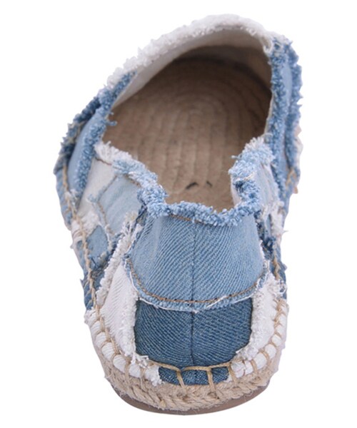 Ungrid（アングリッド）の「【Casual】パッチワークデニムフラットシューズ（シューズ・レディース・ブルー・S/M/L）」の4枚目の写真