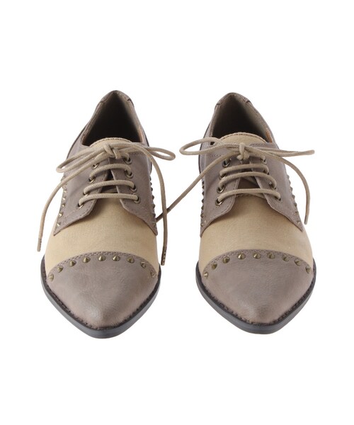 Ungrid（アングリッド）の「【Casual】ｽﾀｯｽﾞｺﾝﾋﾞﾌﾗｯﾄｼｭｰｽﾞ（シューズ・レディース・ベージュ/カーキ・S/M/L）」の6枚目の写真