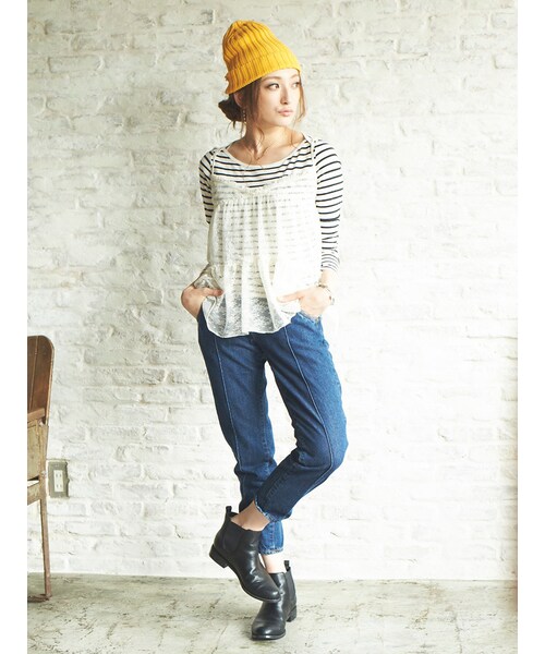 Ungrid（アングリッド）の「【men's like】サイドゴアブーツ（シューズ・レディース・ブラック/ブラウン・S(22.5)/M(23.5)/L(24.5)）」の4枚目の写真