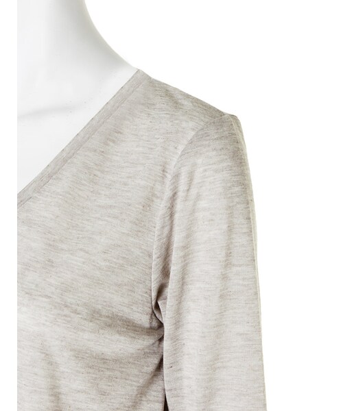 Ungrid（アングリッド）の「【Lady Like】スリットレイヤードＴシャツ（トップス・レディース・オフホワイト/ライトグレー・F）」の7枚目の写真