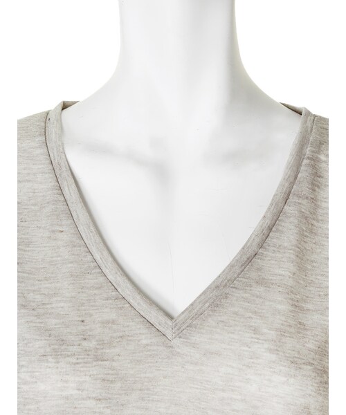 Ungrid（アングリッド）の「【Lady Like】スリットレイヤードＴシャツ（トップス・レディース・オフホワイト/ライトグレー・F）」の6枚目の写真