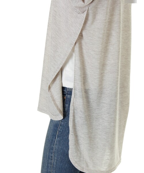 Ungrid（アングリッド）の「【Lady Like】スリットレイヤードＴシャツ（トップス・レディース・オフホワイト/ライトグレー・F）」の10枚目の写真