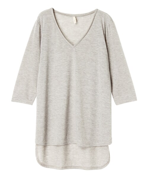 Ungrid（アングリッド）の「【Lady Like】スリットレイヤードＴシャツ（トップス・レディース・オフホワイト/ライトグレー・F）」の11枚目の写真