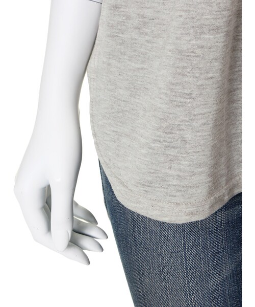 Ungrid（アングリッド）の「【Lady Like】スリットレイヤードＴシャツ（トップス・レディース・オフホワイト/ライトグレー・F）」の9枚目の写真