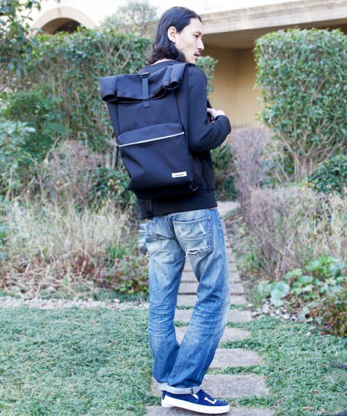 ADAM PATEK（アダムパテック）の「ADAM PATEK/gentil/ROLL TOP BAGPACK（バックパック/リュック・メンズ・ブラック/ネイビー・FREE）」の14枚目の写真