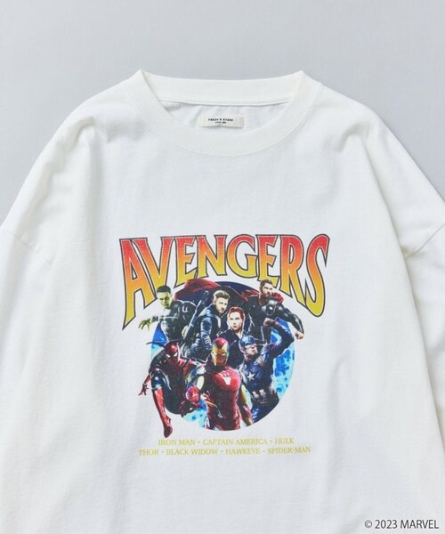 Disney（ディズニー）の「別注 / MARVEL Avengers / Vintage Tシャツ【限定展開】（その他・メンズ・オフホワイト/ブラック・FREE）」の18枚目の写真