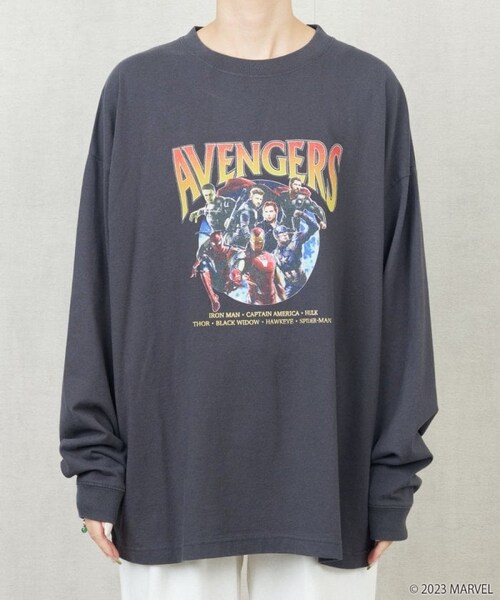 Disney（ディズニー）の「別注 / MARVEL Avengers / Vintage Tシャツ【限定展開】（その他・メンズ・オフホワイト/ブラック・FREE）」の7枚目の写真