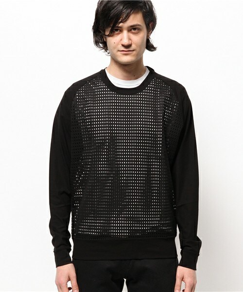 DIET BUTCHER（ダイエットブッチャー）の「DIET BUTCHER SLIM SKIN メッシュプルオーバー（Tシャツ/カットソー・メンズ・ホワイト/ブラック・2）」の3枚目の写真