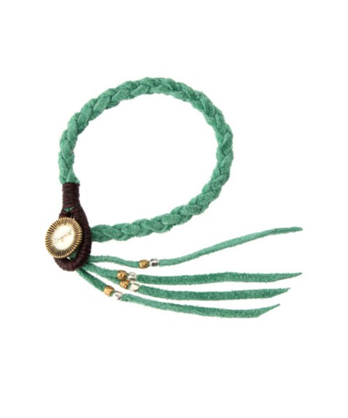 Ungrid（アングリッド）の「スウェードフリンジブレス（アクセサリー・レディース・グリーン/ネイビー/ブラウン・F）」の2枚目の写真