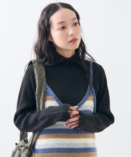 FREAK'S STORE（フリークスストア）の「ハイネック ボタン ニット