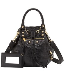 BALENCIAGA | Balenciaga Giant 12 Golden Mini Pompon Bag, Black(ショルダーバッグ)