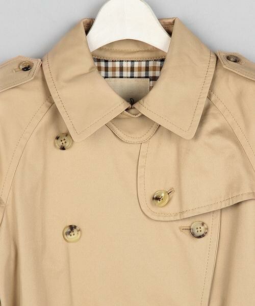 MJUKA.（ミューカ）の「トレンチコート（裏地ボーダー/裏地チェック