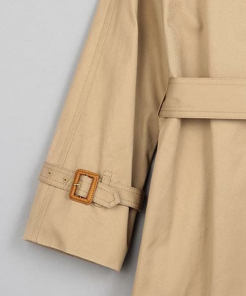 MJUKA.（ミューカ）の「トレンチコート（裏地ボーダー/裏地チェック