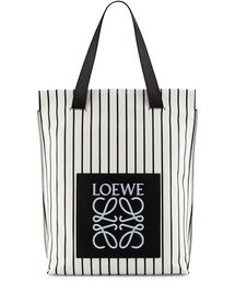 LOEWE | Loewe Striped North-South Shopper Bag, Black/White(トートバッグ)