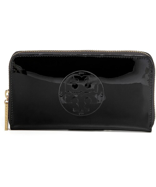 TORY BURCH(トリーバーチ)の「Tory Burch Patent Continental Wallet(財布・レディース・BLACK)」の1枚目の写真