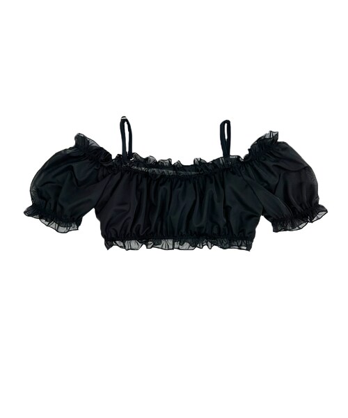 PEAK&PINE シアー素材袖付きオフショルダースカートビキニ（248016