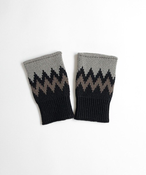 ZIGZAG JACQUARD ARM WARMER