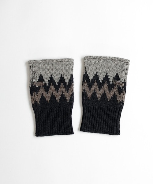 ZIGZAG JACQUARD ARM WARMER