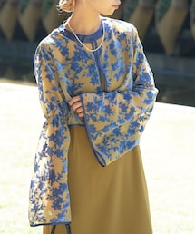 CIAOPANIC ベロアフラワーボレロ付きワンピース ＜オケージョン・結婚式＞ CIAOPANIC ドレス 「オケージョンドレス/結婚式」ベロアフラワー
