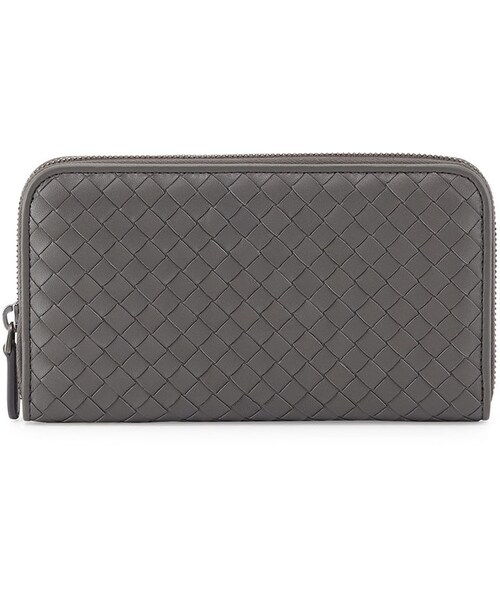 BOTTEGA VENETA(ボッテガヴェネタ)の「Bottega Veneta Continental Zip-Around Wallet, Gray(財布・レディース・GRAY)」の1枚目の写真