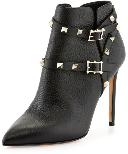 valentino studded ankle boots