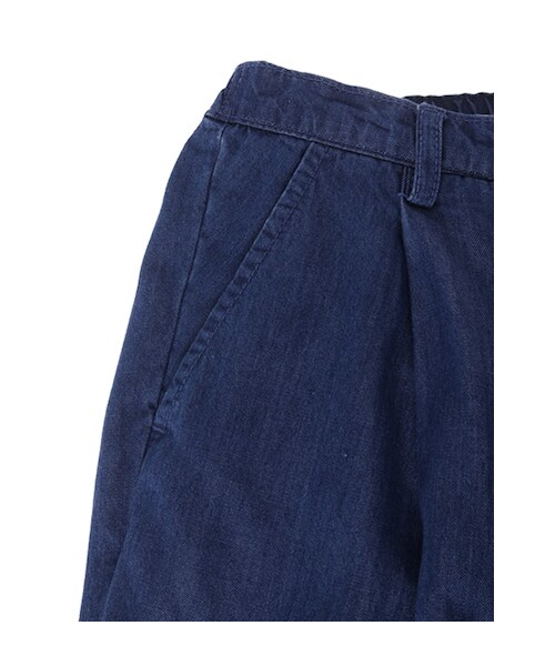 w closet(ダブルクローゼット)の「【予約】6.9ozデニムワイドクロップドパンツ(パンツ・レディース・ブルー/ワンウォッシュ・FREE)」の7枚目の写真