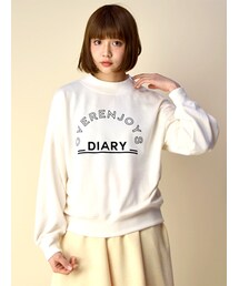 w closet | ボリューム袖プリント入り裏毛プルオーバー(トップス)