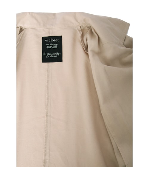 w closet(ダブルクローゼット)の「【予約】ツイルダブルトレンチ風コート(トップス・レディース・サンドベージュ/オレンジベージュ・FREE)」の9枚目の写真