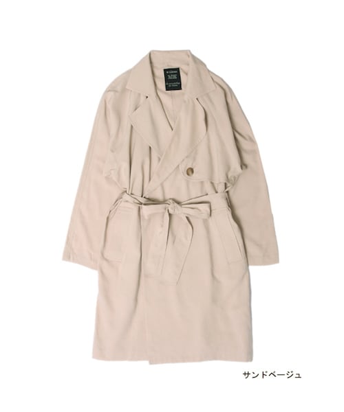 w closet(ダブルクローゼット)の「【予約】ツイルダブルトレンチ風コート(トップス・レディース・サンドベージュ/オレンジベージュ・FREE)」の2枚目の写真