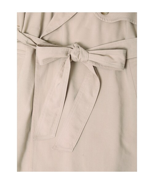 w closet(ダブルクローゼット)の「【予約】ツイルダブルトレンチ風コート(トップス・レディース・サンドベージュ/オレンジベージュ・FREE)」の8枚目の写真