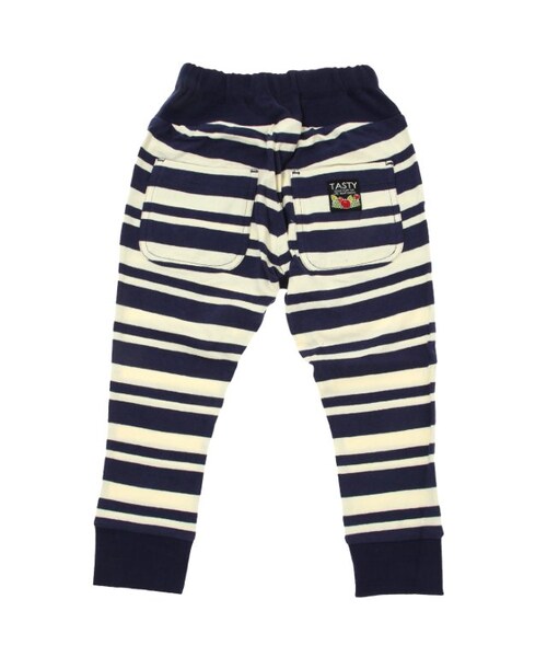 BREEZE（ブリーズ）の「3柄ボーダーパンツ（パンツ・キッズ・チャコール/グレー/ネイビーブルー・80/90/95/100/110/120/130/140）」の7枚目の写真