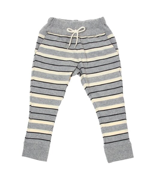 BREEZE（ブリーズ）の「3柄ボーダーパンツ（パンツ・キッズ・チャコール/グレー/ネイビーブルー・80/90/95/100/110/120/130/140）」の4枚目の写真