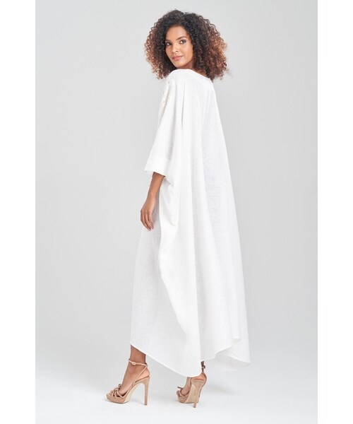 Josie Natori（ジョーシーナトリ）の「Linen Embroidered Caftan（）」 WEAR