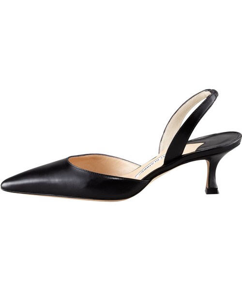 Manolo Blahnik（マノロ・ブラニク）の「Manolo Blahnik Kidskin Low-Heel Halter, Black（パンプス・レディース・BLACK・36H/6H/41/11/35H/5H/37.5/7.5/39.5/9.5/36/6/35/5/39/9/38.5/8.5/38/8/37/7）」の2枚目の写真
