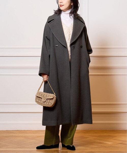 【極美品】IENA LA BOUCLE モッサーVネック フレアコート　ウール IENA（イエナ）の「《予約》IENA LA BOUCLE ウールシャギーアルスター
