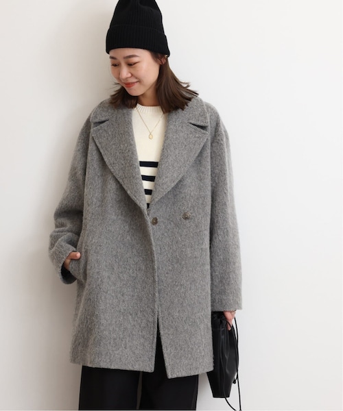 美品　尾州ウールPコート ジャーナルスタンダードレリューム WEB限定》［25AW新作］尾州ウールショートPコート（ピーコート