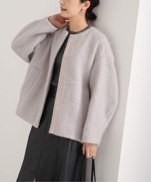 VERMEIL par iena（ヴェルメイユパーイエナ）の「《予約》シャギークルーネックショートコート（ジャケット/アウター）」