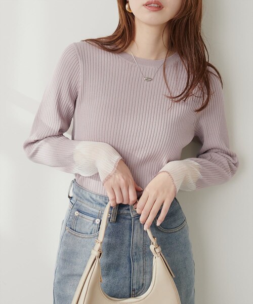 natural couture（ナチュラルクチュール）の「袖口シアー