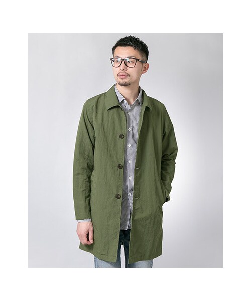 URBAN RESEARCH(アーバンリサーチ)の「コットン/ナイロン タイプライター ステンカラーコート(ジャケット/アウター・メンズ・NAVY/BEIGE/OLIVE/L.BLUE・M/L)」の9枚目の写真