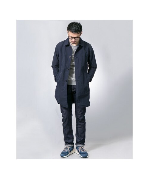 URBAN RESEARCH(アーバンリサーチ)の「コットン/ナイロン タイプライター ステンカラーコート(ジャケット/アウター・メンズ・NAVY/BEIGE/OLIVE/L.BLUE・M/L)」の6枚目の写真