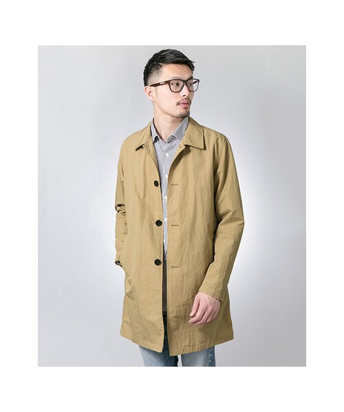 URBAN RESEARCH(アーバンリサーチ)の「コットン/ナイロン タイプライター ステンカラーコート(ジャケット/アウター・メンズ・NAVY/BEIGE/OLIVE/L.BLUE・M/L)」の7枚目の写真