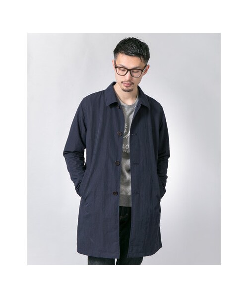URBAN RESEARCH(アーバンリサーチ)の「コットン/ナイロン タイプライター ステンカラーコート(ジャケット/アウター・メンズ・NAVY/BEIGE/OLIVE/L.BLUE・M/L)」の5枚目の写真