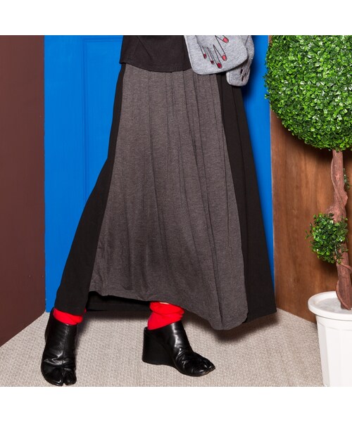 etreの「百褶長裙（スカート・レディース・鐵灰(705深灰)・Free）」の4枚目の写真