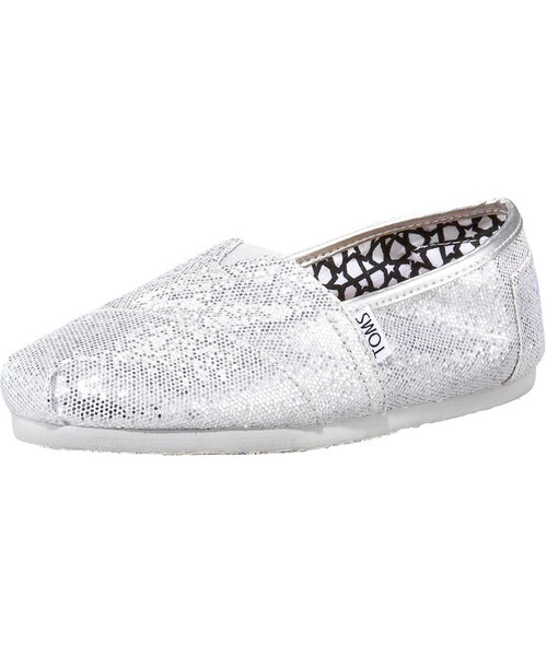 TOMS(トムス)の「TOMS Glitter Slip-On, Silver(シューズ・レディース・SILVER・37.0B/7.0B/40.0B/10.0B/37.5B/7.5B/36.5B/6.5B/42.0B/12.0B/35.0B/5.0B/36.0B/6.0B/39.0B/9.0B/35.5B/5.5B/38.5B/8.5B/39.5B/9.5B/41.0B/11.0B/38.0B/8.0B)」の1枚目の写真