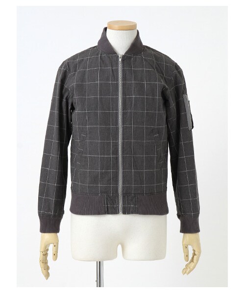 SEVENDAYS=SUNDAY(セブンデイズサンデイ)の「Men's ウィンドペン MA-1(ブルゾン ・メンズ・グレー/ネイビー・S/M/L)」の1枚目の写真